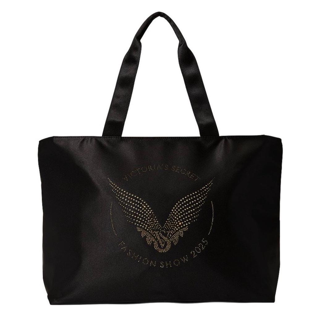 Victoria's Secret Black Tote with Gold Design